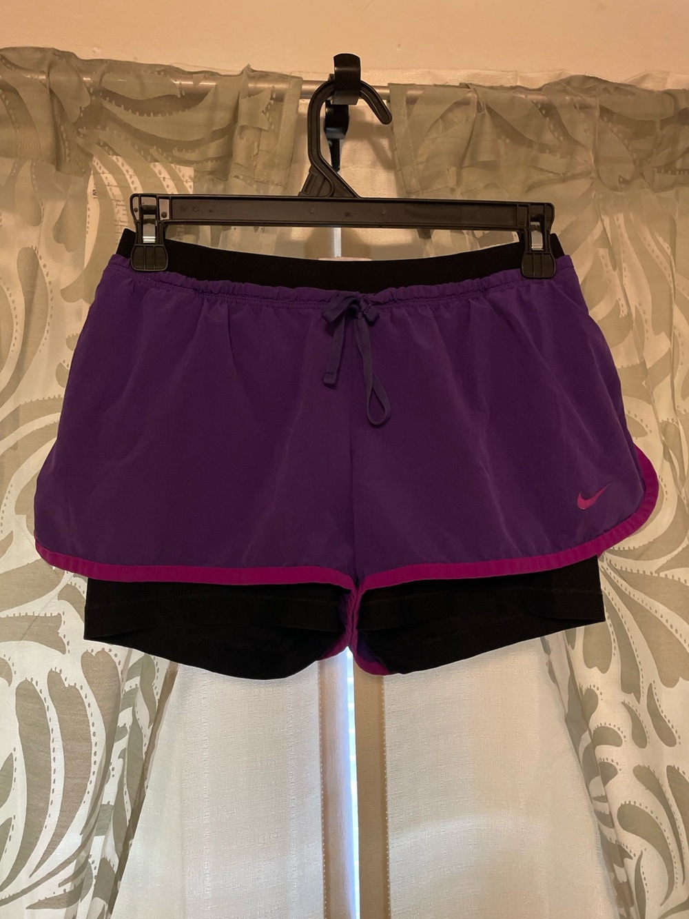 Nike Purple Athletic Layered Shorts